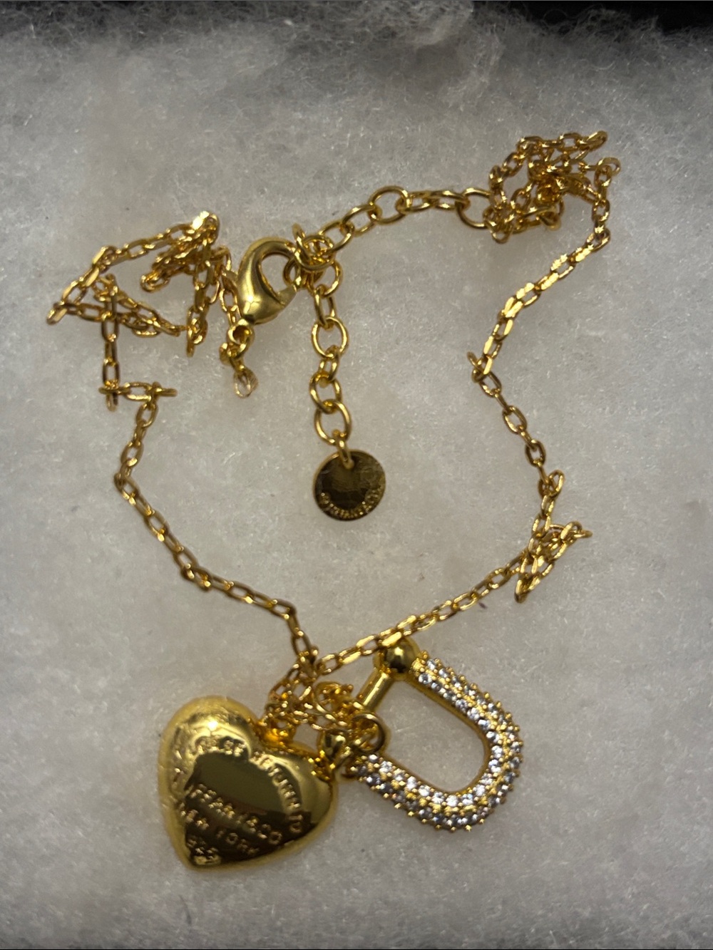Tiffany & Co. Gold & Diamond Heart Pendant Necklace